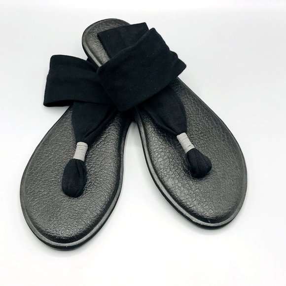 Sanuk Black YOGA SLING 2 Women's Sandal 10 - Picture 1 of 4